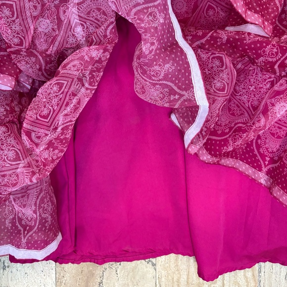 NWT, Let Me Be Sleeveless Sheer Tiered Midi Dress by Anthropologie pink size M - Picture 8 of 8